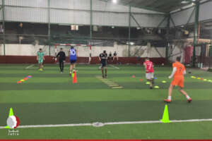 A Jafra football team during training