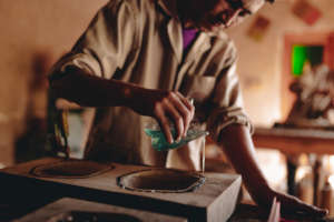 Making a resin inlay