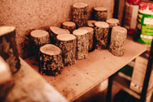 Drying wood offcuts