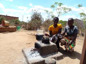 This mud stove needs a roof before the rains start