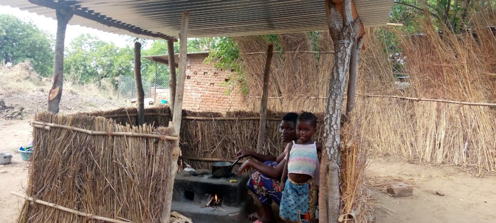 Cooking in kitchen with roof to get smoke out