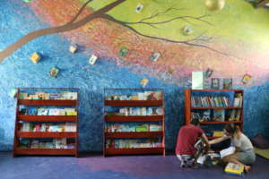A community library at Las Lagunas primary school