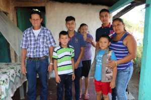 Scholarship student Javier and his family
