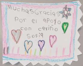 Thank you note from Sofia