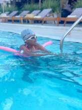 The start of her swim journey