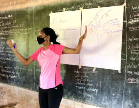 Clementine facilitating a workshop, 2020