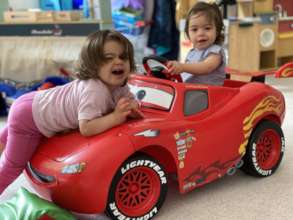 Ruby and Sophia  in the playroom