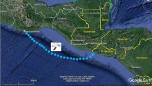 C. mydas, from Oaxaca (Mexico), to Barra de Santia