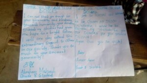 Thank you Note from Abraham and Amour