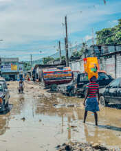 Flooding in Luciane's town, Corail.