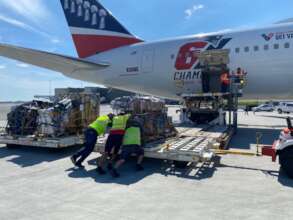 Loading Supplies for Shipment to Haiti