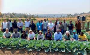 Group photo in our field