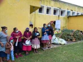 The elderly women first!