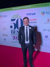 Peter representing Wa'ik at 50Best LATAM