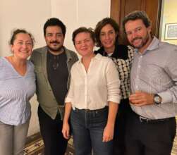 With Melanie Duflo who donated paintings for Wa'ik