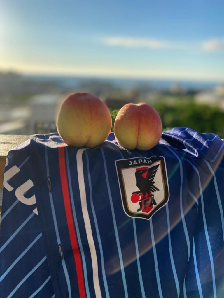 World Cup and Japanese Peaches with Samurai Blue