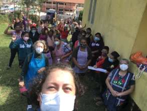 Community selfie during food deliveries!