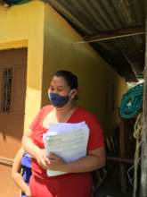 Carmen on her way to healthy workshops at home