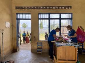 Sterilisation clinic in a remote school, Mwili