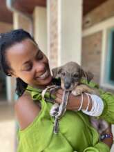 Adoption Coordinator Vanessa and Sasha the pup