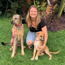 Hilary with Mochi ( now Sozo) and her WAG sibling