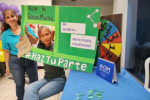 Nunzia at Mental health fair. Photo:IOM Colombia