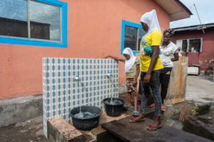 Residents enjoy the simple pleasure of clean water