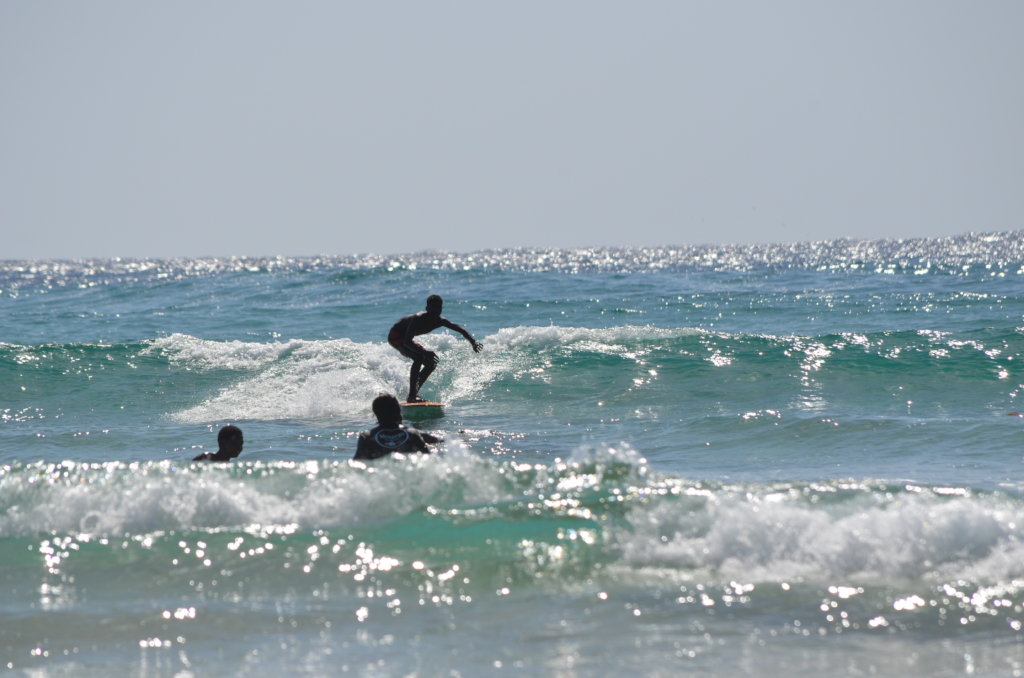 Jorge surfs the first Alaia in Tofo