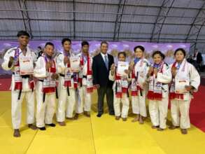 PAM children with Medals