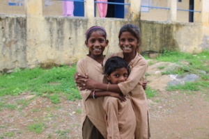 Varnmala and her siblings in school