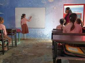 Megha in the Bal Sabha session