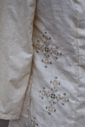 Detail of suf embroidered jacket for Museum show