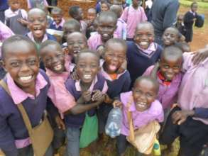 Barmalel Primary school kids cheering