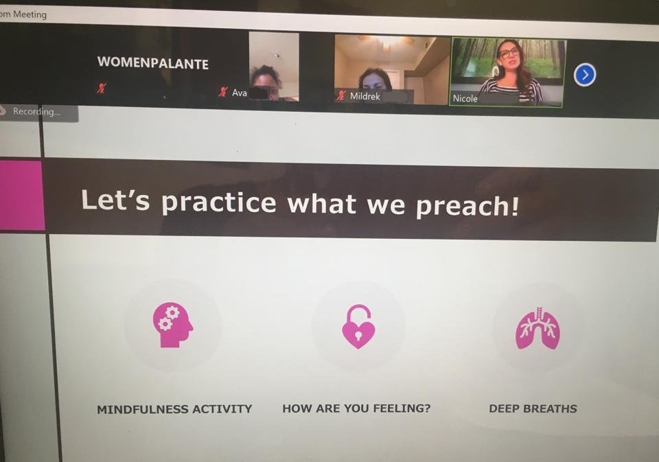 Moms learning about mental health