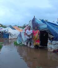 Flood affected the slum