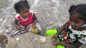 out of school and playing