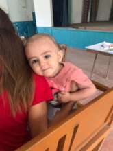 Little girl with Mom at the Aygepar training