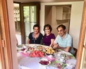 Varduhi in her new kitchen/dining area