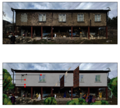 Facade of B&B in village Tavush