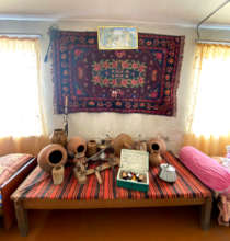 Carpet and ancient rags corner at Varduhi's house