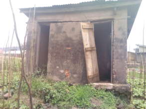 Girls' latrine side view