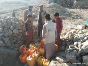 The community uses a water tap our team installed