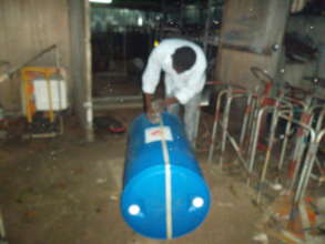 Aligning the drum to be cut