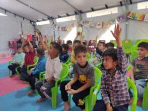New child friendly space in Afghan refugee camp