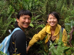 Kanako and Liz planting on Solstice