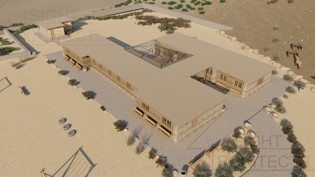 Initial ECD campus design on the proposed site