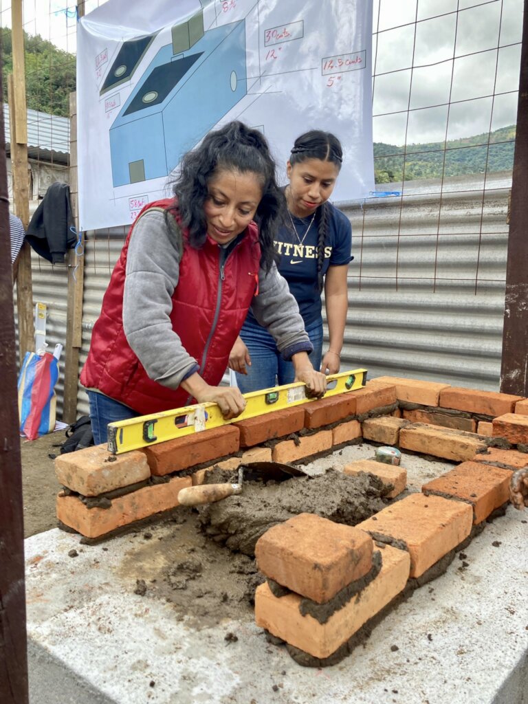 Anibela training a participant in December