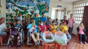 Clients with vegetables provided by hospice