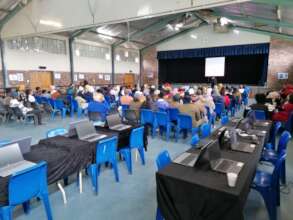 The MCC ready to assist a hall filled with youth.