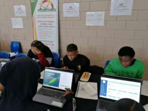 Job seekers getting assistance at the MCC